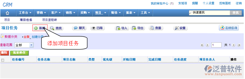 項目錄入系統(tǒng)后，項目任務分配