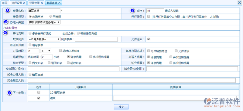 流程設置