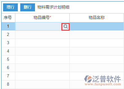 物料需求計劃明細(xì)