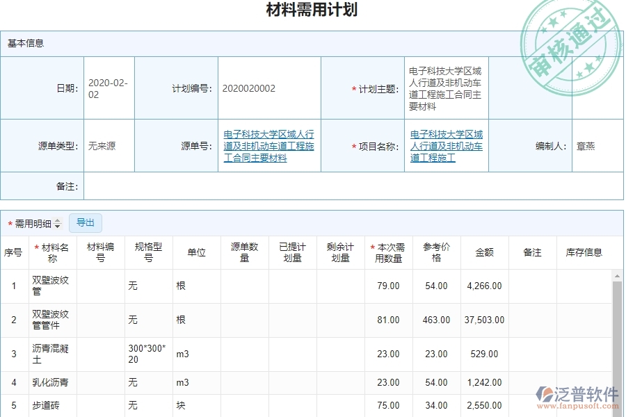 泛普電力工程企業(yè)中材料詢價(jià)對(duì)比表的亮點(diǎn)
