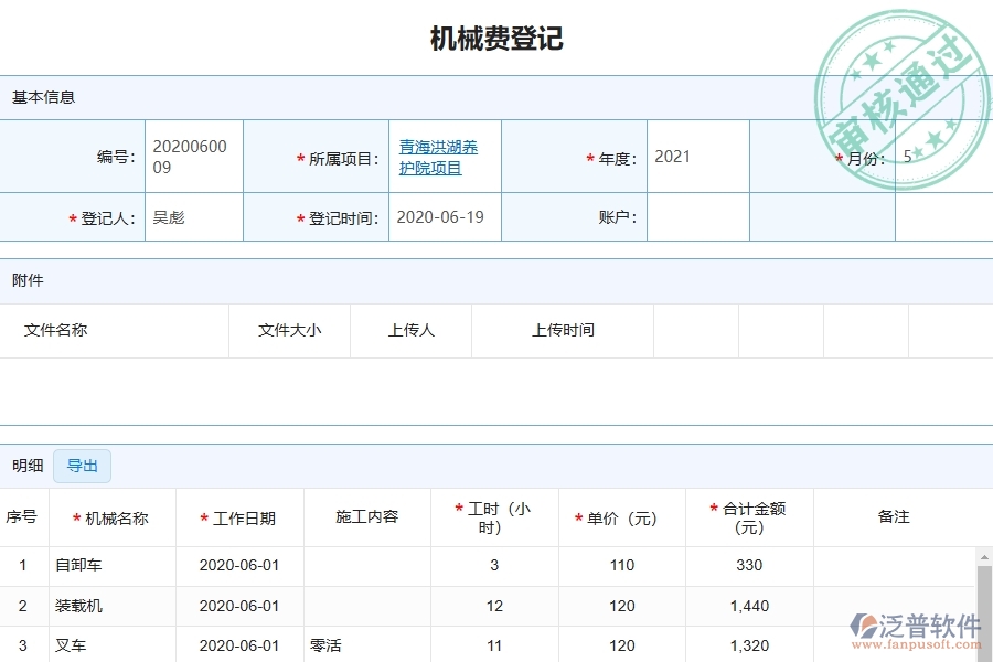 系統(tǒng)在項(xiàng)目機(jī)械費(fèi)明細(xì)表中的價值