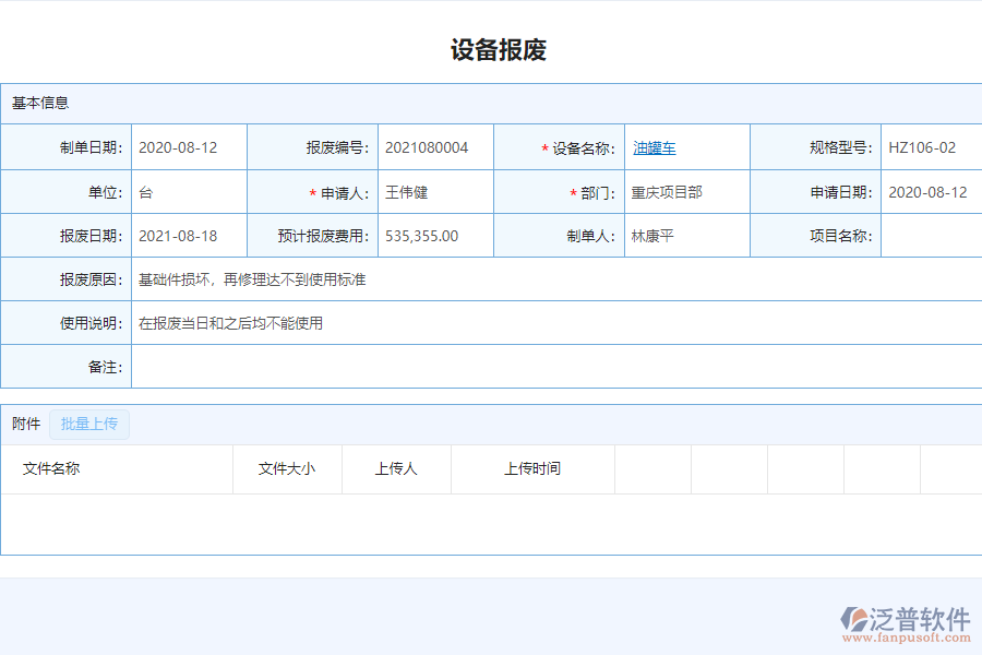 泛普軟件-安裝工程企業(yè)管理系統(tǒng)中設(shè)備報廢管理的價值