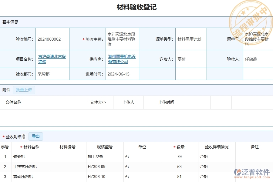 　四、泛普軟件-公路工程企業(yè)材料驗收明細查詢的框架設計思路