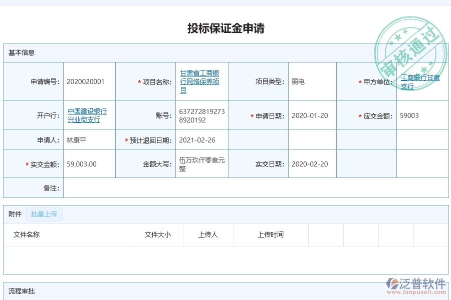 泛普軟件-弱電工程企業(yè)管理系統(tǒng)如何有效提升企業(yè)中投標(biāo)保證金申請