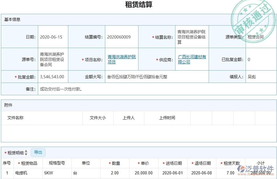 四、泛普軟件-幕墻工程管理系統(tǒng)在租賃結算中的應用場景