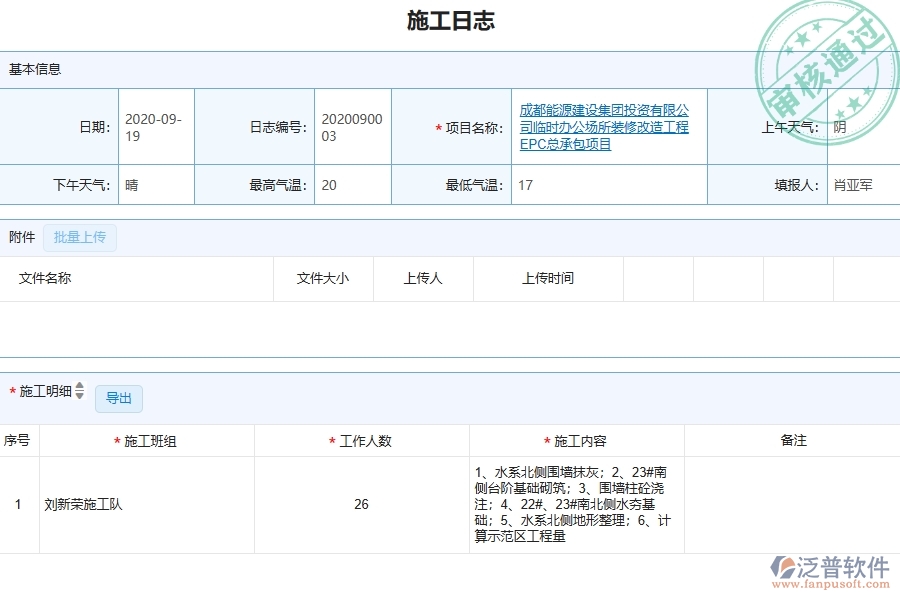 三、泛普軟件-機電工程管理系統(tǒng)中施工日志的幾個優(yōu)勢是什么