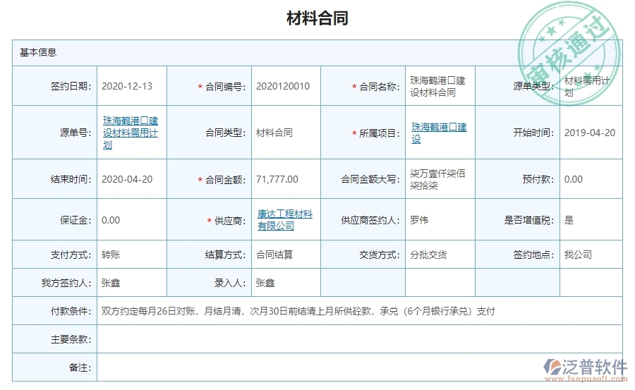 三、泛普軟件-幕墻工程材料合同明細(xì)查詢管理系統(tǒng)對(duì)企業(yè)經(jīng)營(yíng)的價(jià)值