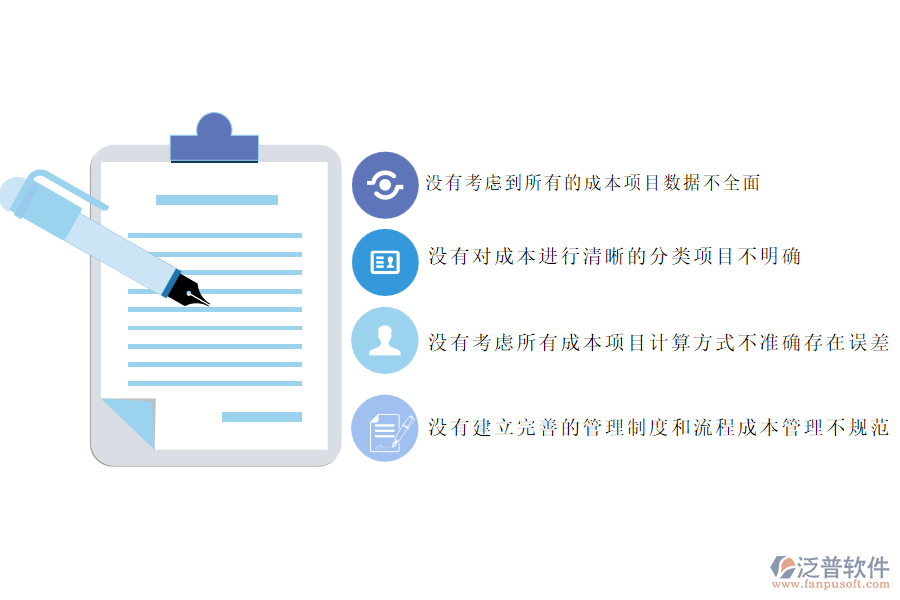 國(guó)內(nèi)80%的市政工程企業(yè)在項(xiàng)目總成本統(tǒng)計(jì)管理存在的問(wèn)題