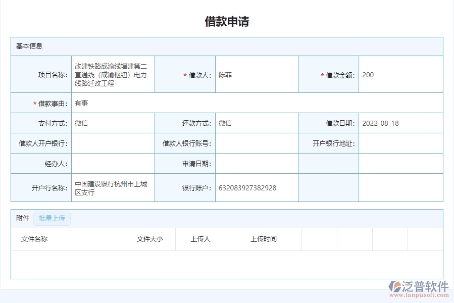 四、泛普軟件-弱電工程管理系統(tǒng)在借款申請(qǐng)列表中的應(yīng)用場景