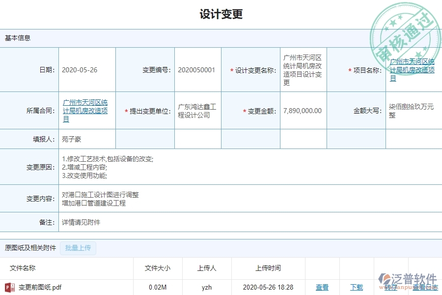 泛普軟件-市政工程項目管理系統(tǒng)中設(shè)計變更列表給管理層帶來哪些好處