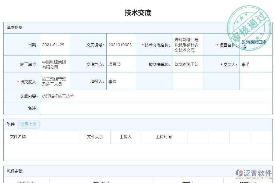 二、泛普軟件-機(jī)電工程項(xiàng)目管理系統(tǒng)在技術(shù)交底列表管理的方案