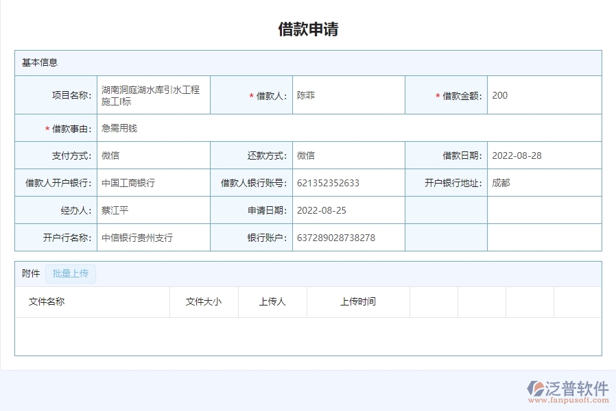 三、泛普軟件-弱電工程企業(yè)管理系統(tǒng)中借款申請(qǐng)列表的核心功能