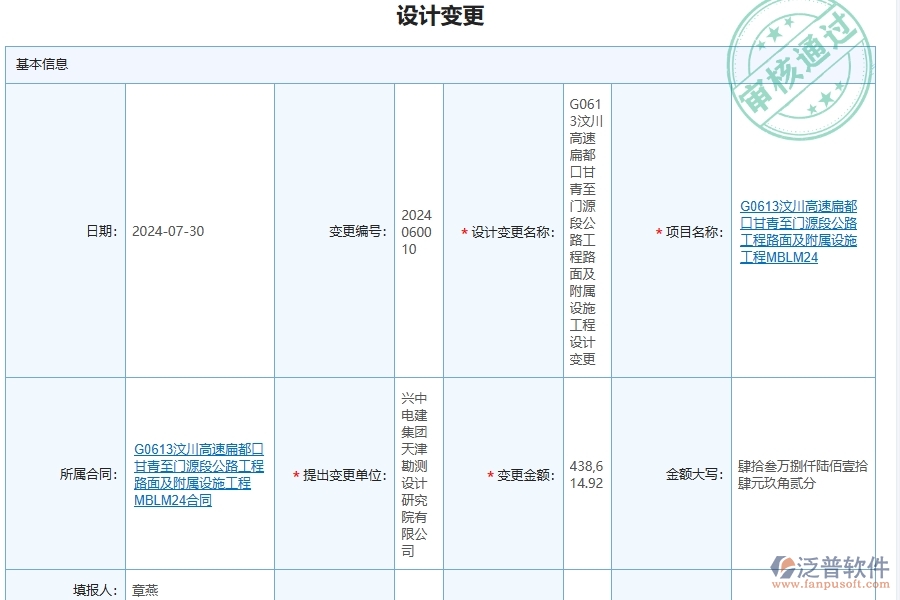 泛普軟件-路橋工程企業(yè)管理系統(tǒng)的設(shè)計(jì)變更查詢方案對于企業(yè)經(jīng)營的價(jià)值