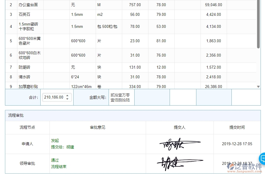 　四、泛普軟件-幕墻工程管理系統(tǒng)在庫存期初中的解決方案