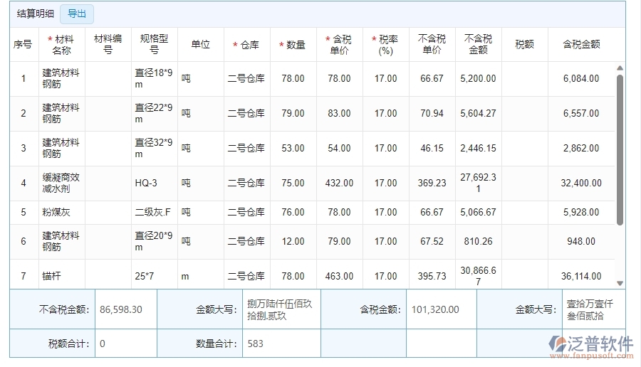 四、泛普軟件材料結(jié)算明細(xì)查詢管理在機(jī)電工程企業(yè)中使用的優(yōu)點(diǎn)