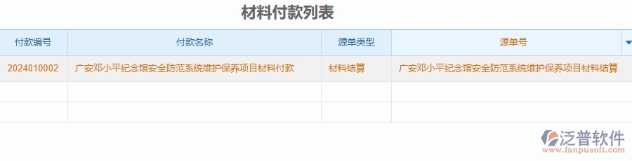 二、泛普軟件-安防工程管理系統(tǒng)如何解決工程企業(yè)的材料付款的痛點