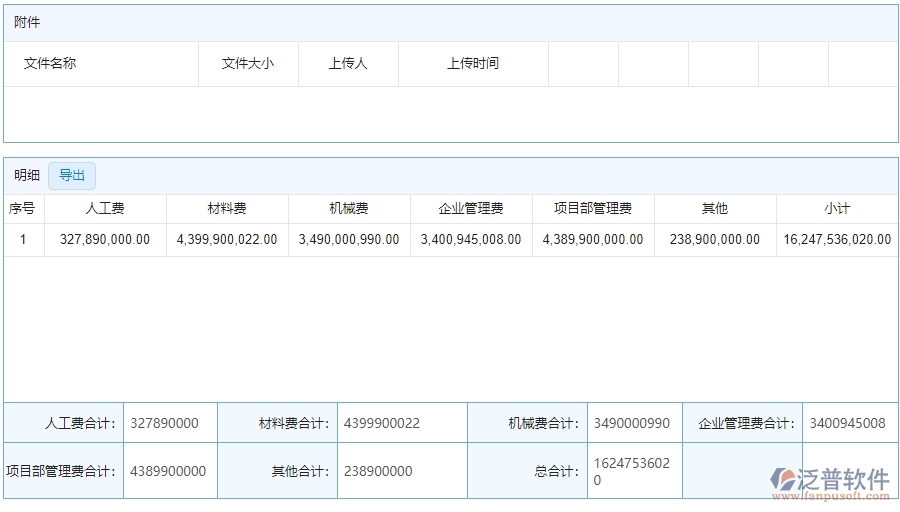 四、泛普軟件-安防工程管理系統(tǒng)中項目產值列表管理的注意事項