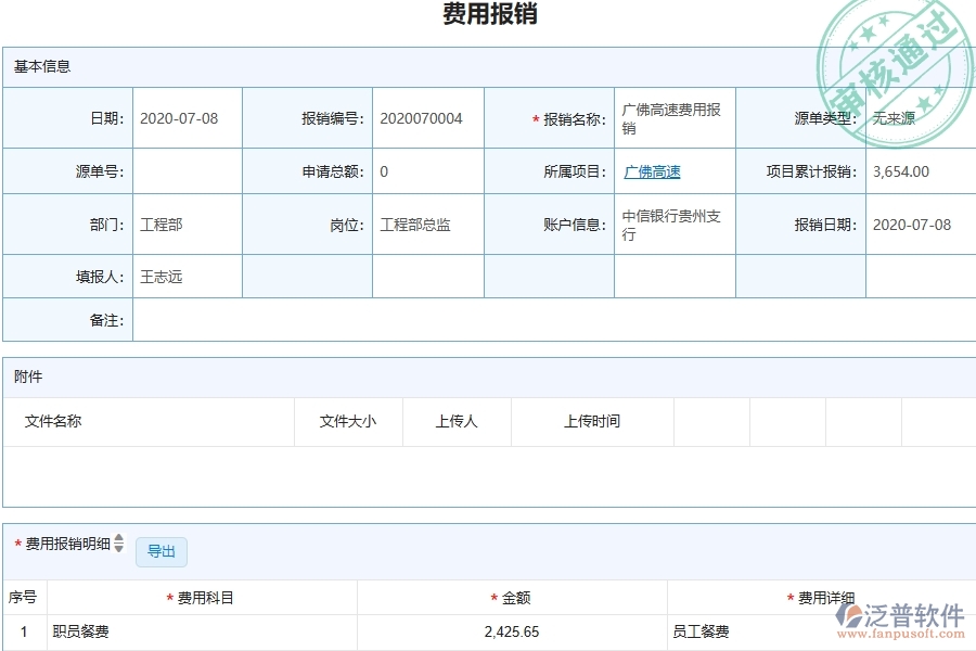 二、泛普軟件-公路工程報銷管理能為企業(yè)帶來什么價值