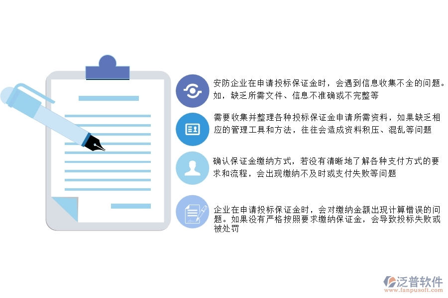一、沒有使用系統(tǒng)之前，安防工程企業(yè)在投標(biāo)保證金申請列表的時會遇到哪些問題