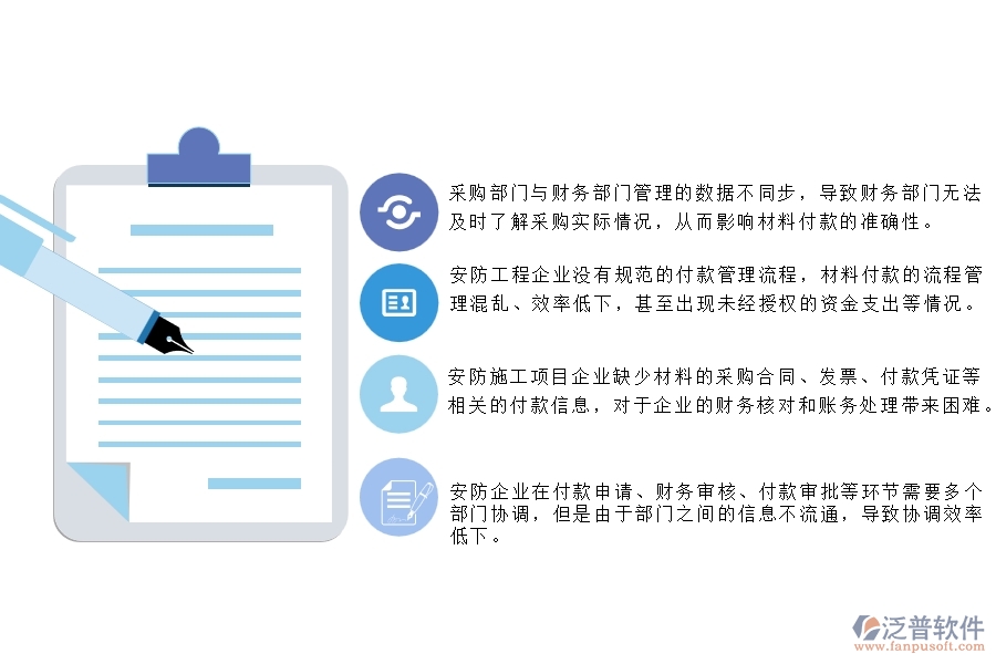 一、 安防工程公司在材料付款管理遇到的問題