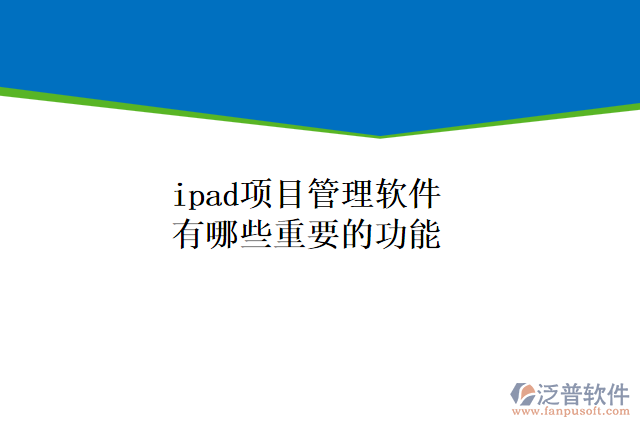 ipad項目管理軟件有哪些重要的功能