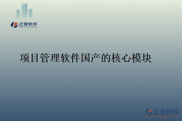項(xiàng)目管理軟件國(guó)產(chǎn)的核心模塊
