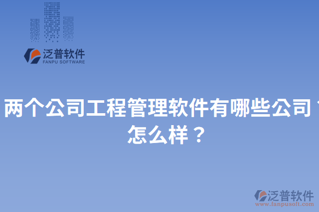 兩個(gè)公司工程管理軟件有哪些公司？怎么樣？