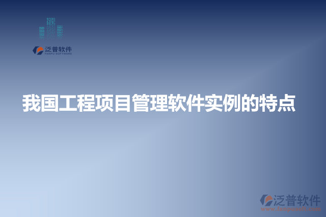 我國(guó)工程項(xiàng)目管理軟件實(shí)例的特點(diǎn)
