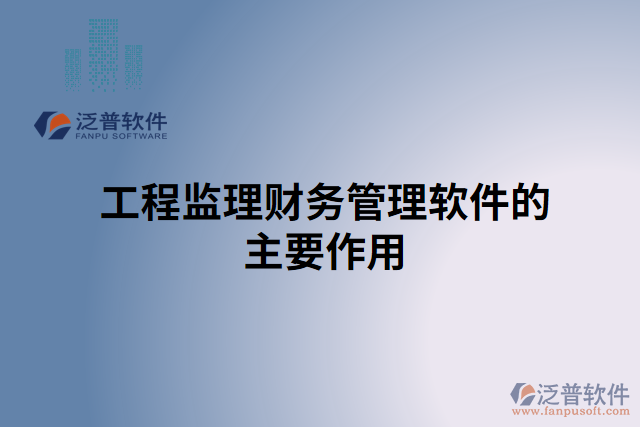 工程監(jiān)理財務管理軟件的主要作用