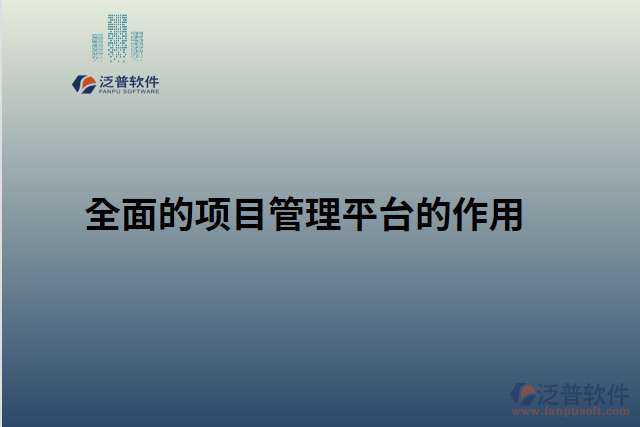 全面的項(xiàng)目管理平臺(tái)的作用