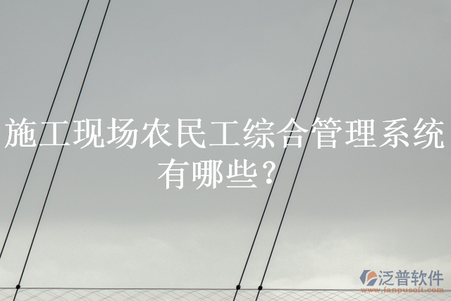 施工現場農民工綜合管理系統(tǒng)有哪些？