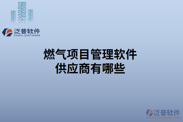 燃氣項目管理軟件供應商有哪些