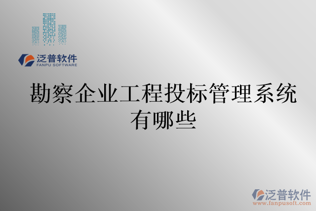 勘察企業(yè)工程投標管理系統(tǒng)有哪些