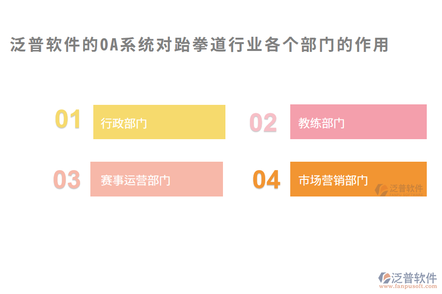泛普軟件的OA系統(tǒng)對跆拳道行業(yè)各個(gè)部門的作用