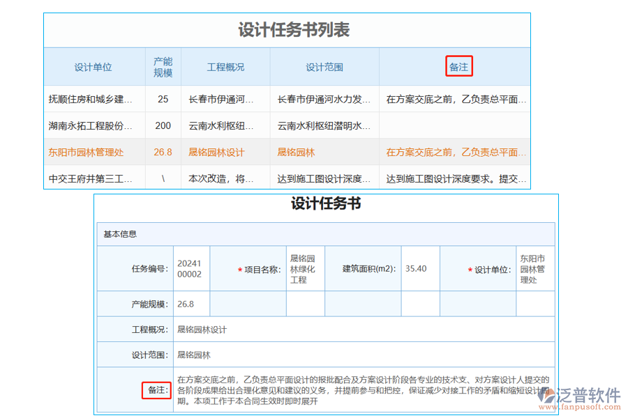 設(shè)計(jì)任務(wù)書(shū)列表中【備注】字段