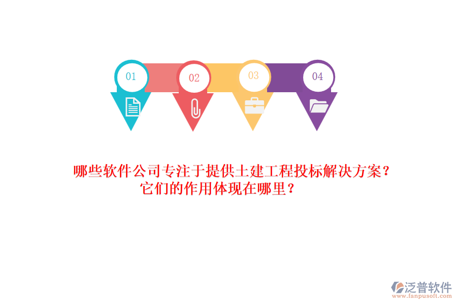 哪些軟件公司專注于提供土建工程投標解決方案？它們的作用體現在哪里？