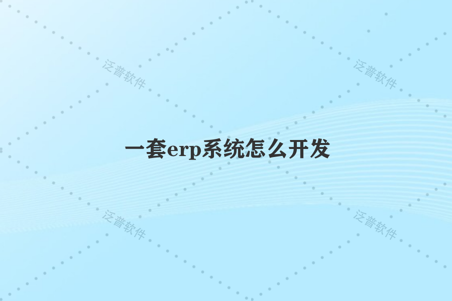 一套erp系統(tǒng)怎么開發(fā)